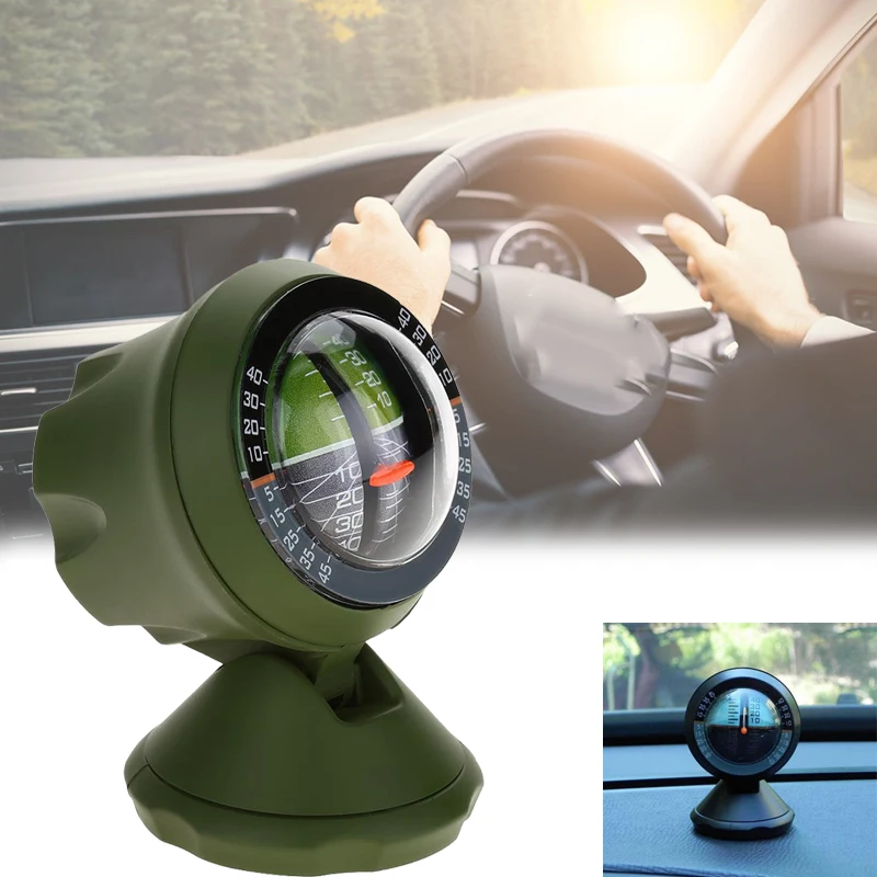 

New Car Inclinometer Ergonomic Design Adjustable Viewing Angle Slope Meter Balancer Measure Vehicle Compass Gradient Balancer