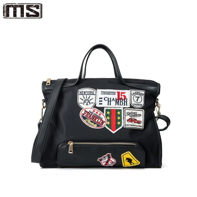 

MS 2017 Famous Brand Designer Casual Tote HandBag Fashion Large Storage Badge Crossbody Bag Shoulder Bag For Women Messenger Bag