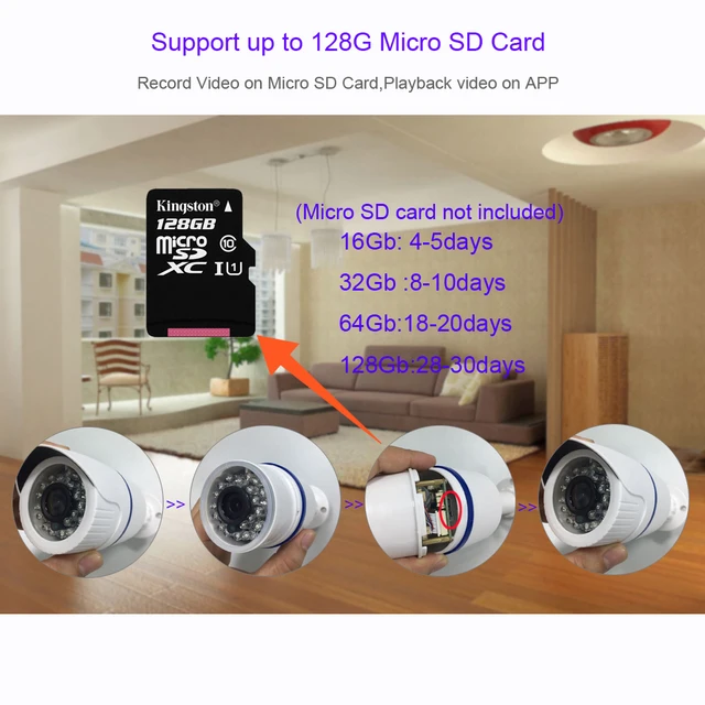 GADINAN Yoosee-cámara IP inalámbrica de 720P, 1080P, 2,0mp, WIFI, red Bullet, Onvif, visión nocturna, detección de movimiento, ranura para tarjeta SD, máx. 128G GADINAN Yoosee-cámara IP inalámbrica de 720P, 1080P, 2,0mp, WIFI, red Bullet, Onvif, visión nocturna, detección de movimiento, ranura para tarjeta SD, máx. 128G