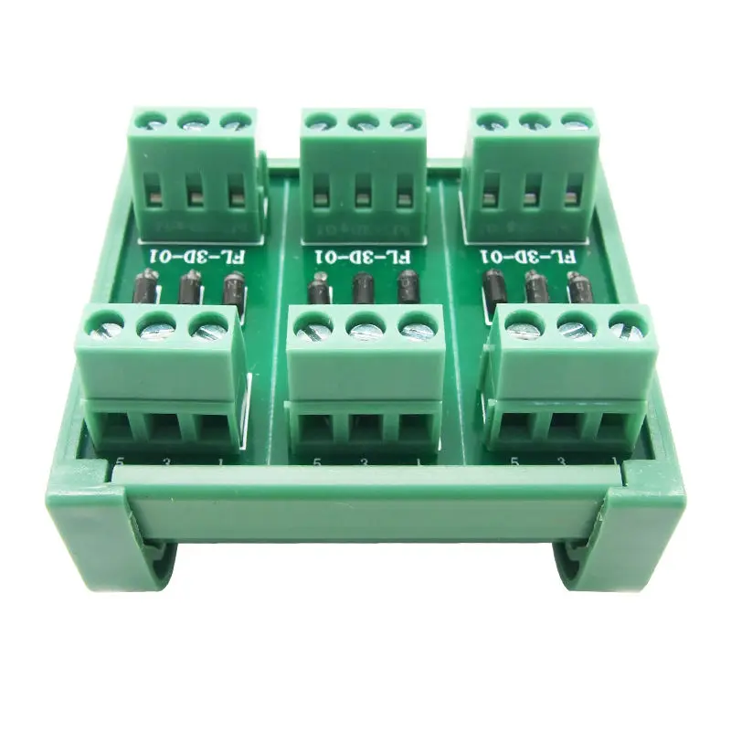 9 Channel diode module DIN Rail Mount 1 Amp 1000V Common Anode 9 Diode
