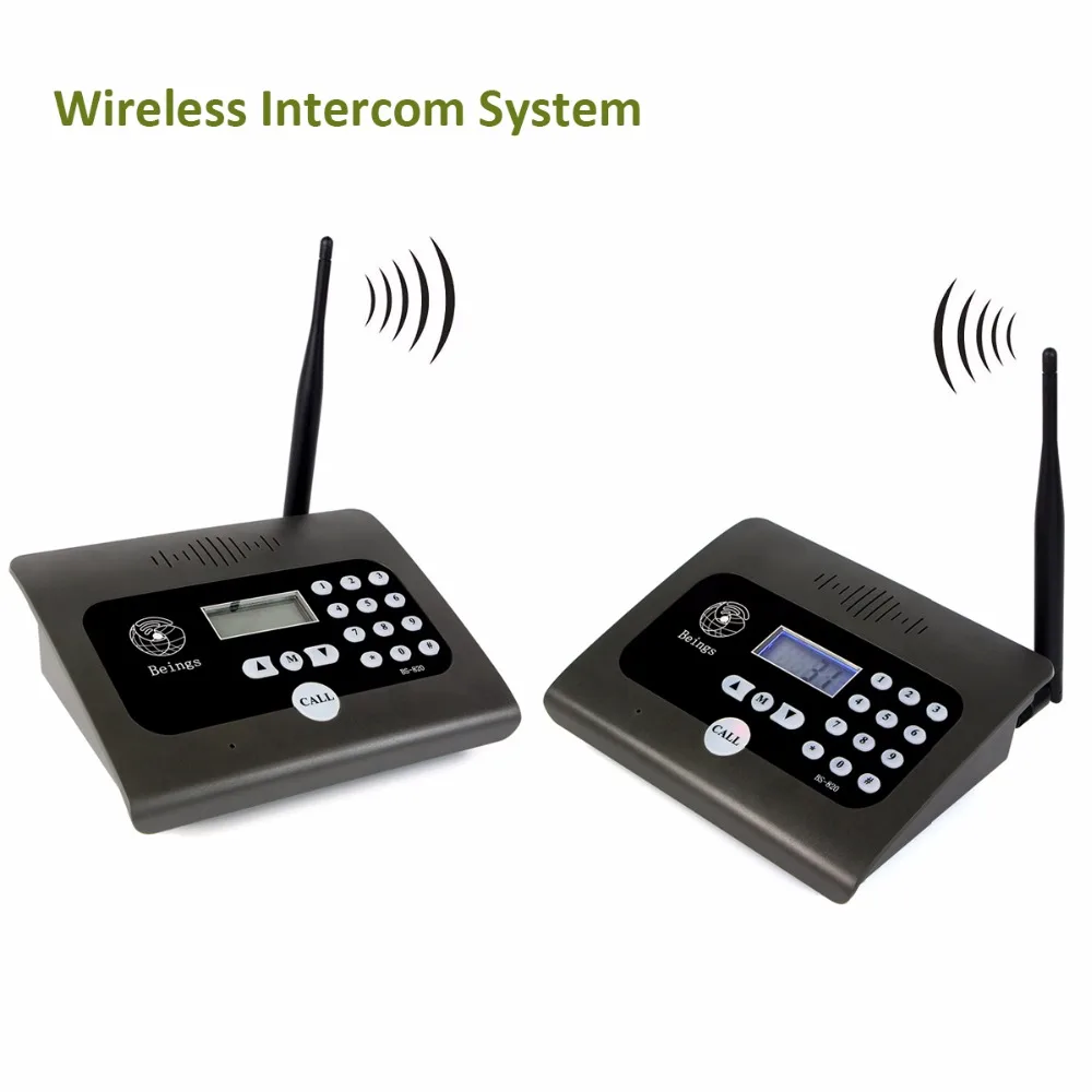 2pcs Full Duplex Indoor Wireless Voice Calling Intercom System Two way Desktop Radio for Home Office