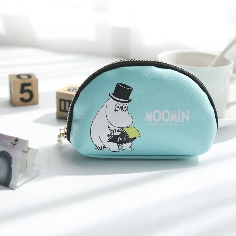 Moomin милый светильник, Роскошный кошелек для монет с маленьким хвостом, длинные волосы, плюшевый с клипсой, кошелек для монет, посылка для монет, дамская сумочка для ключей