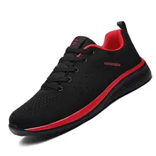 Men Mesh Running Shoes Lace-up Men Shoes Lightweight Comfortable Breathable Walking Jogging Sneakers Summer Outdoor Sports Shoes fashion flyknitting summer men sports shoes colorful letter decor running jogging shoes breathable mesh upper sneakers