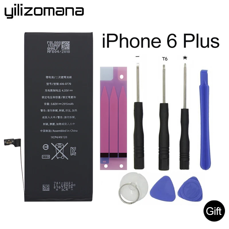 

YILIZOMANA Original Phone Battery For iPhone 6 Plus 2915mAh Original replacement battery Retail Package iPhone6P + Tools