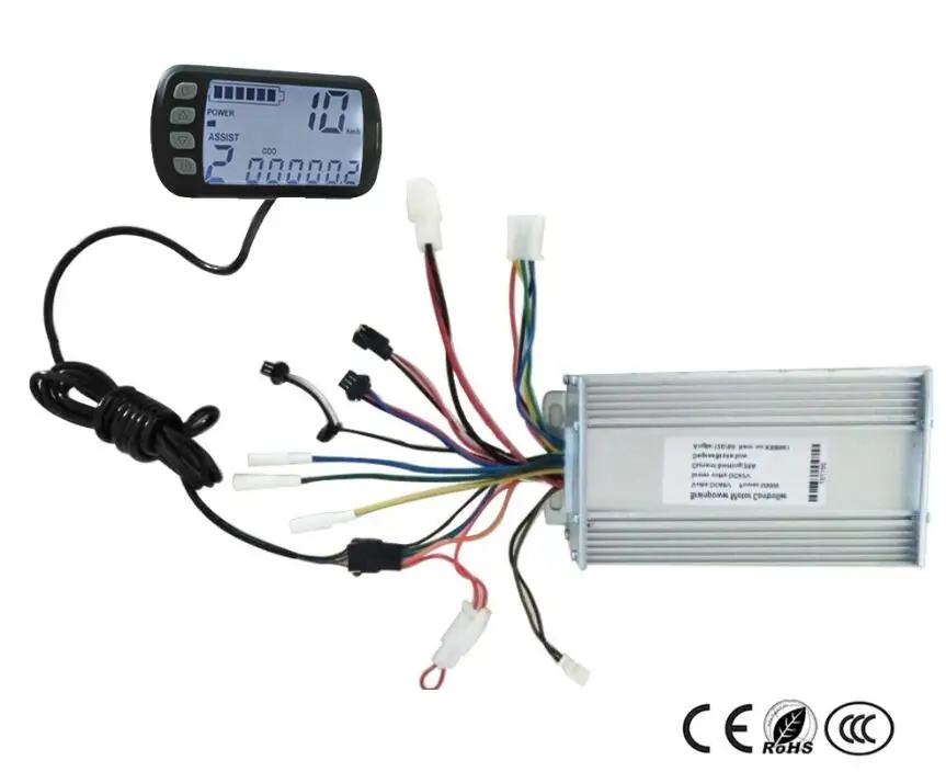 

Electric Bicycle 36V48V24V 250W 500W 1000W Electric Bike Controller Sine Wave Stable LED LCD Display Brushless Ebike Controller