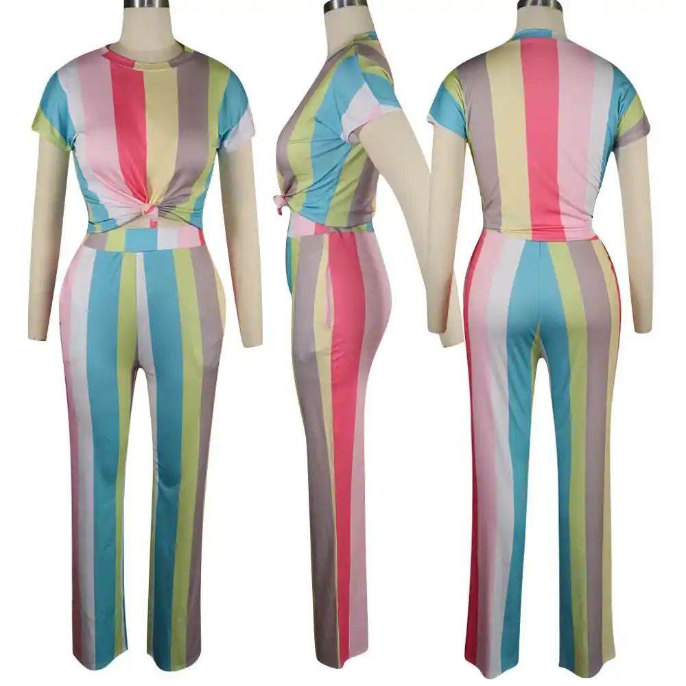purple and yellow striped overalls