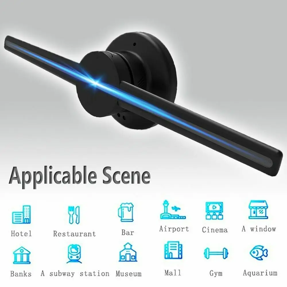 Wi Fi 3D голограмма проектор вентилятор с 16G TF голографический дисплей 224 светодиода