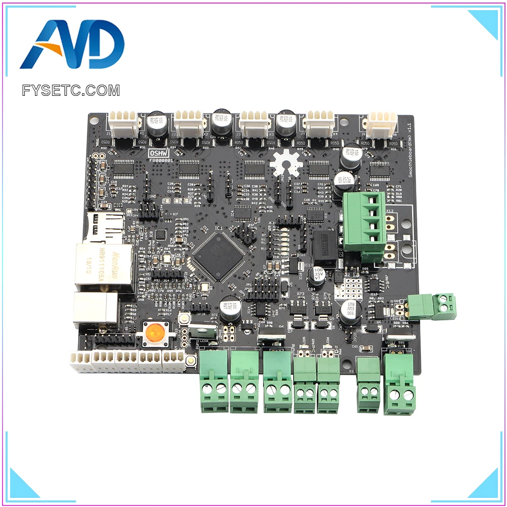 Best Price 3D Printer Smoothieboard 5XC 5X V1.1 ARM Open Source Motherboard 32 Bit LPC1769 Cortex-M3 Control Board Support Ethernet For CNC Best Price 3D Printer Smoothieboard 5XC 5X V1.1 ARM Open Source Motherboard 32 Bit LPC1769 Cortex-M3 Control Board Support Ethernet For CNC