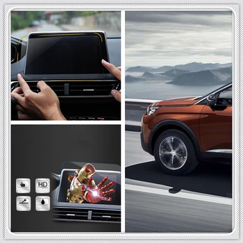 

For Peugeot 3008 GT 2016 2017 2018 2019 / 5008 GT 2017 2018 Navigation Tempered Glass Screen Cover Protective Film Car Accessory