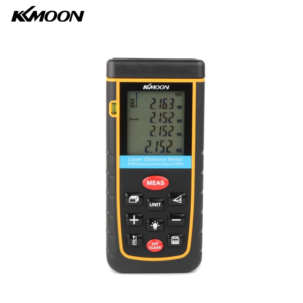 

60/80/100m Handheld Digital Laser Distance Meter Range Finder Measure Distance Area Volume Self-calibration Level Bubble