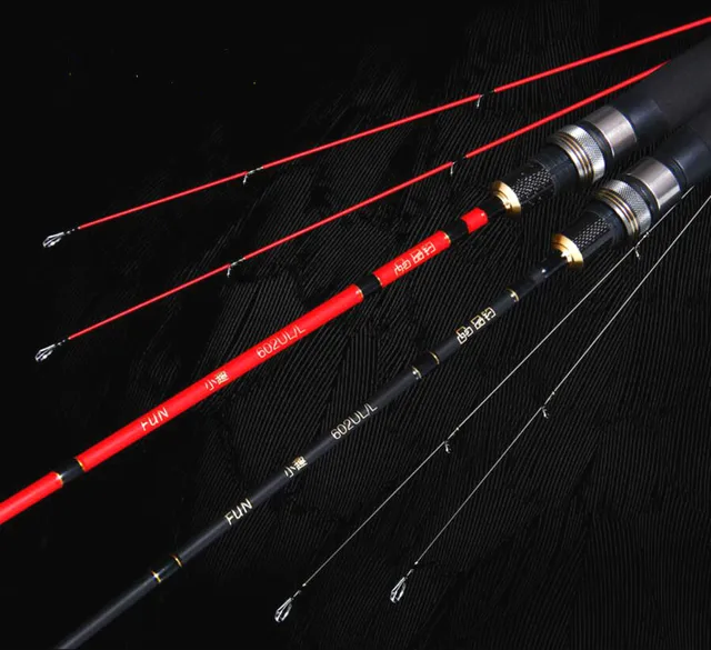 Cheap Cheap Fishing Rods 1.8m Power UL 2 Section Travel Spinning Lure Carbon Fiber Fishing Rod Pole