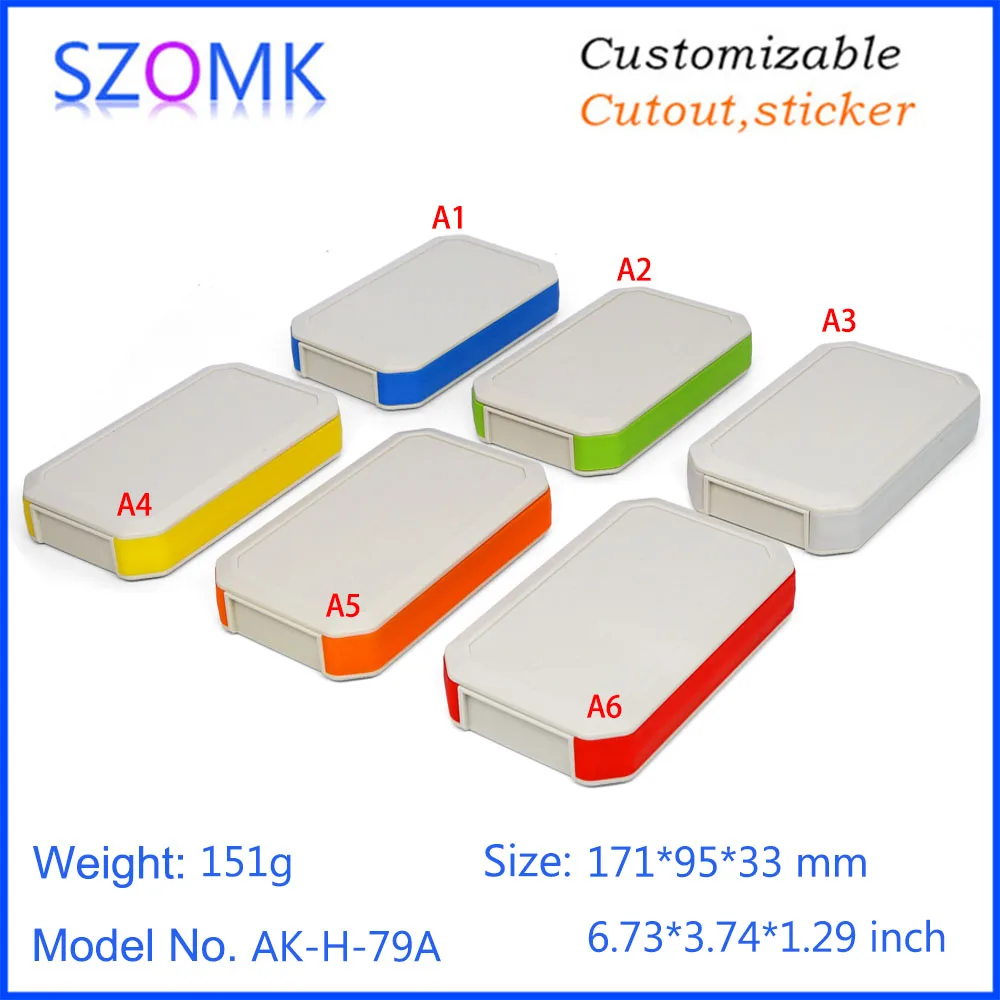szomk handheld plastic box for electronics instrument housing with battery holder plastic enclosure for pcb design junction box device project box (5)