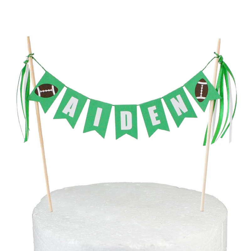 

Football Party Cake Topper Rugby Cake Banner Football Birthday Party Decoration Kids Sports Birthday Party Decorations supplies