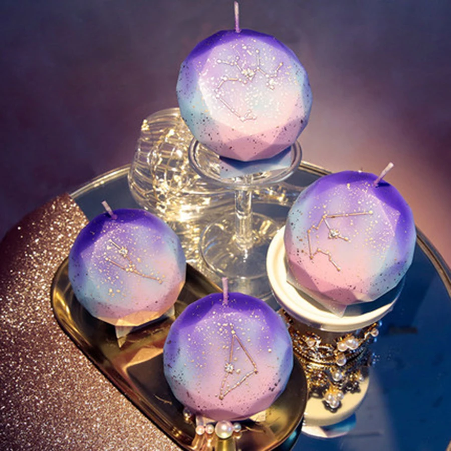 

Beautiful Candle Gift Craft Birthday Kids Boys Anniversary Wax Candle Twelve Constellations Art Romantic Bougie Candles 50LZ006