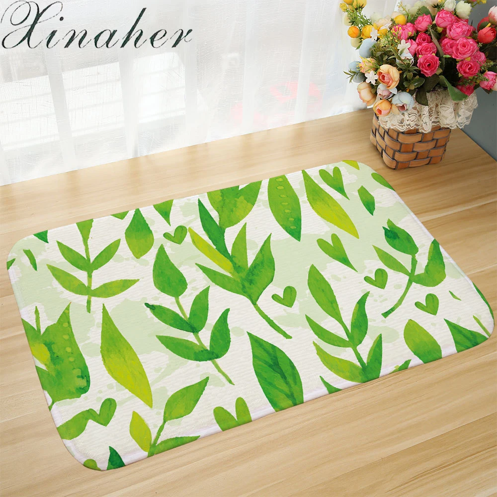 Doormat flowers Printed Floor Carpet Bathroom Kitchen Entrance Non slip