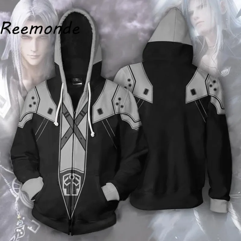 Японская игра Final Fantasy Sephiroth костюм 3D принт толстовки Толстовка для мужчин Мужская