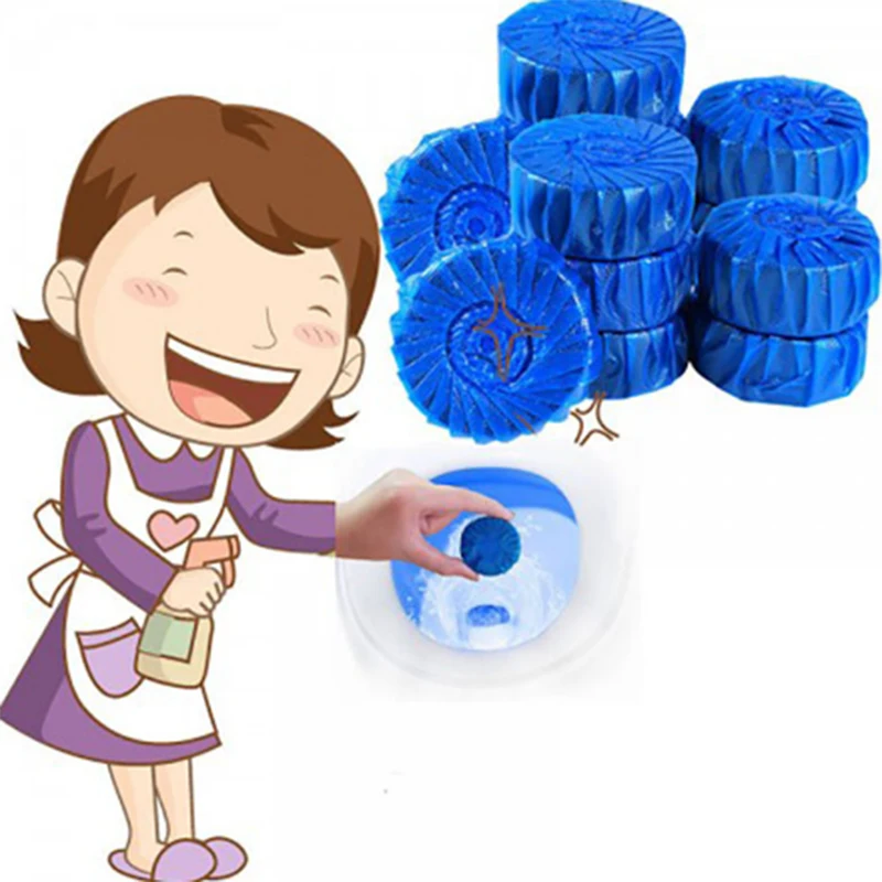 Lemon Scented Blue Bubble Toilet clean spot Toilet Ling Toilet Bathroom Toilet Block Toilet Deodorant Block 10 Pack A11310