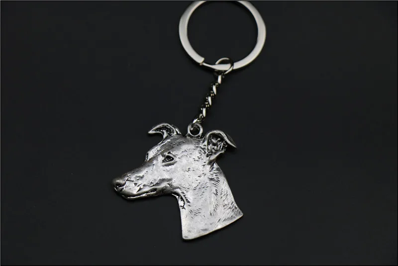 

G.SKY Whippet Dog Keychain Popular ITALLAN Greyhound Dog Handmade Delicated Carved Key Chain Key Ring Fast Delivery