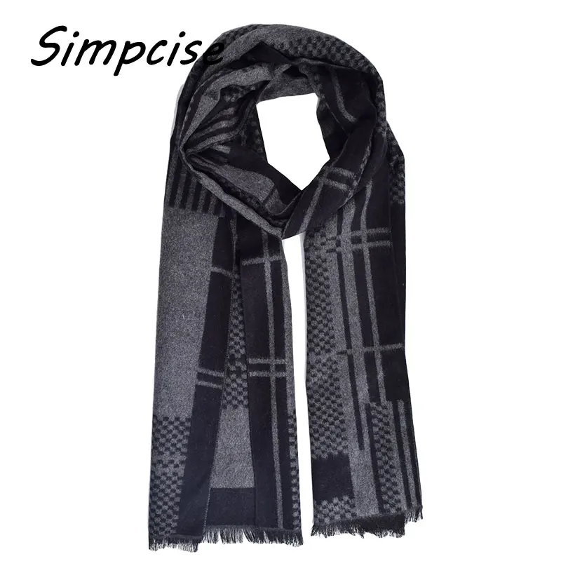 mens infinity scarf Bufandas 2021 Foulard Fashion Designer Wrap Men Business Scarf Winter Check Scarf Men Shawls Scarves A3A18917 mens knit scarf