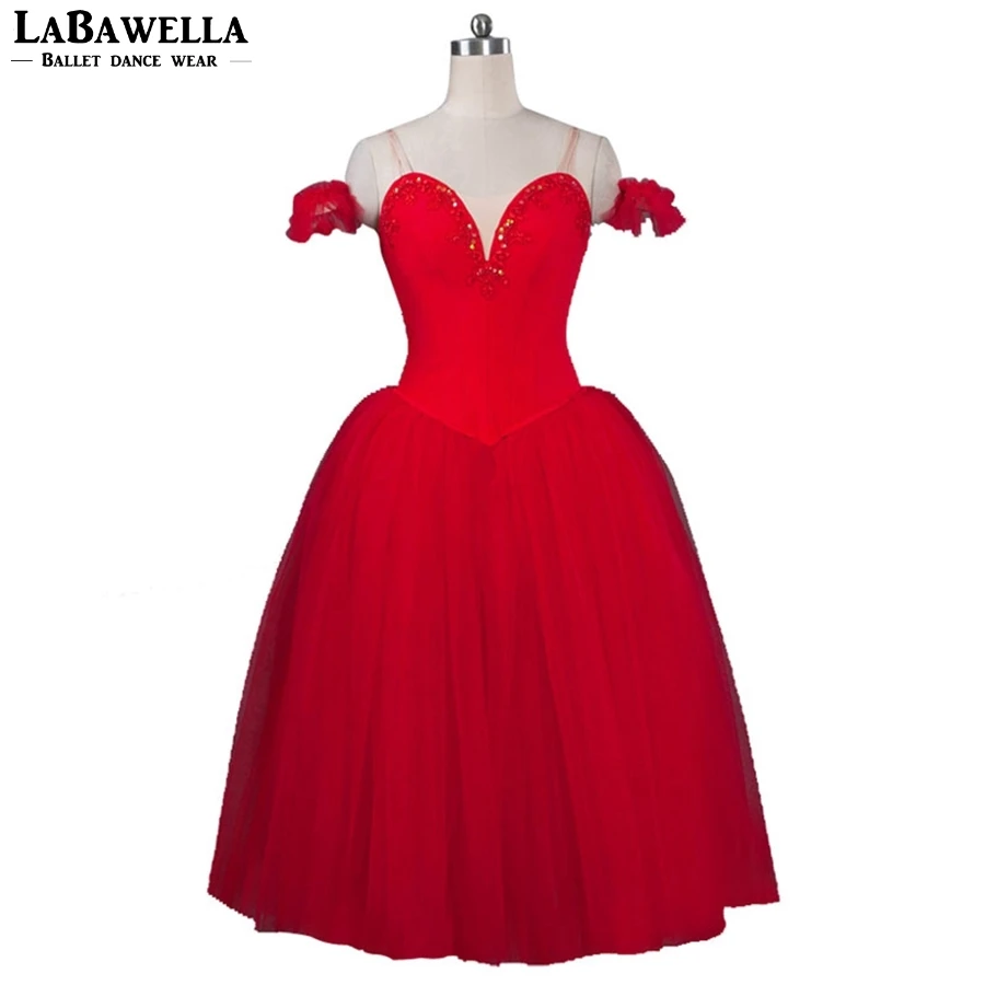 Girls Professional Tutu Ballet Dance Tutus BT9088A Child Ballerina Ballet Tutu Dress Red  Ballet Romantic Tutu Dress