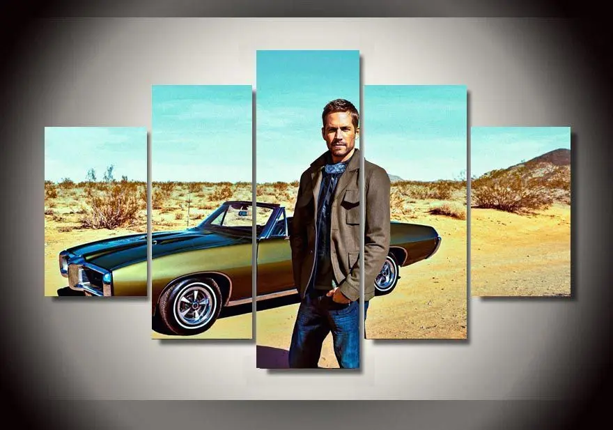 

Artistic originality Indoor Art Abstract Indoor Decor W7 Fast and the furious Paul rip walker canvas print in 5 pieces