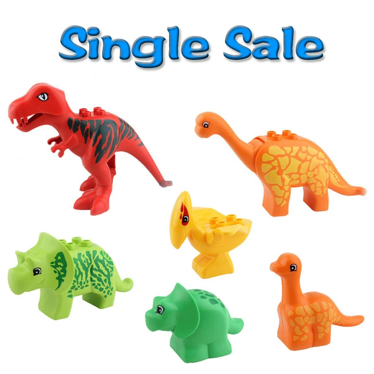 Dinosaur Big Building Blocks Classic Accessories Baby child Toys Animal Set DIY Bricks Compatible with Duplo Gift baby-blocks : image Dinosaur Big Building Blocks Classic Accessories Baby child Toys Animal Set DIY Bricks Compatible with Duplo Gift baby-blocks