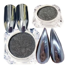 1 шт Блестящий неоновый зеркальный хромированный пылезащитный блеск для ногтей Пигмент черный ультратонкий порошок DIY Украшение для ногтей Маникюрный наконечник JIXH600
