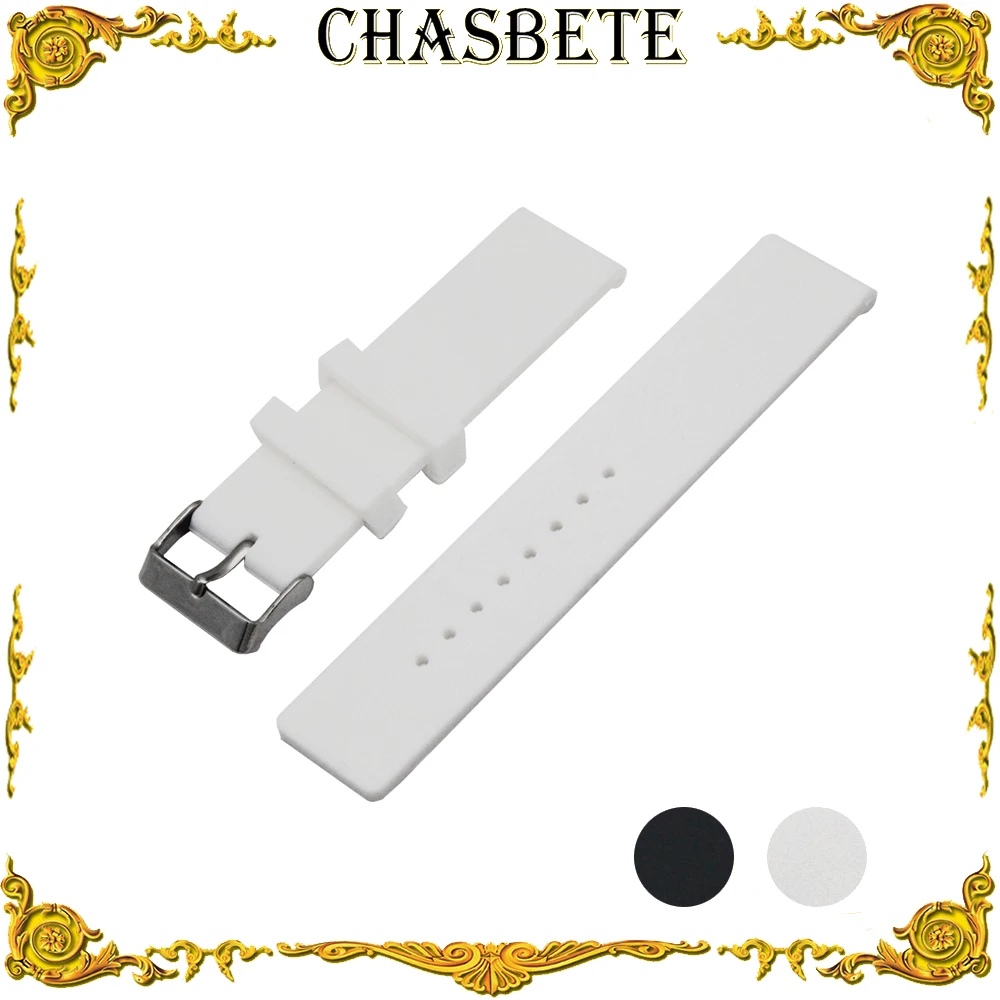 

22mm Silicone Rubber Watch Band for LG G Watch W100 / R W110 / Urbane W150 Men Women Strap Wrist Loop Belt Bracelet Black White