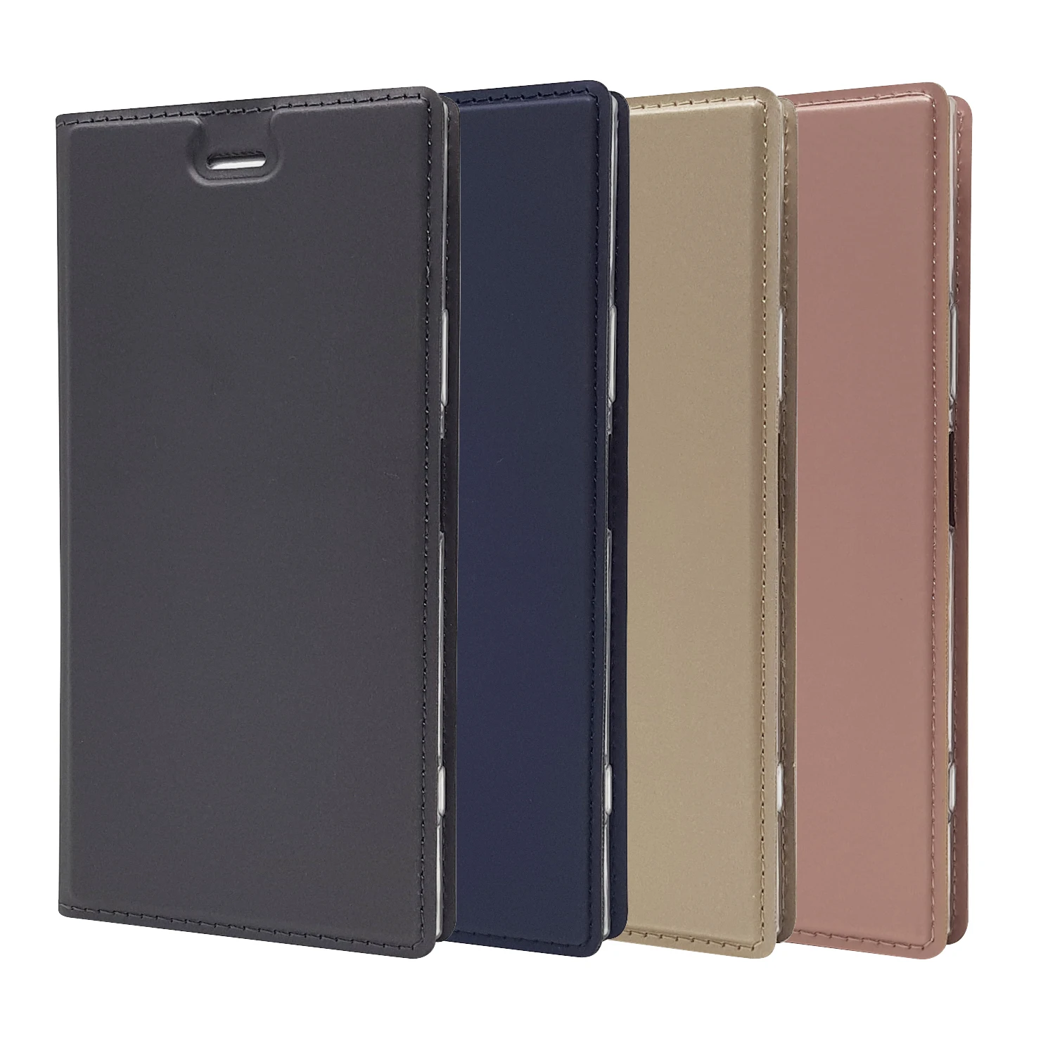 Матовый чехол бумажник с откидной крышкой для Sony Xperia XZ1/XZ1 компактный Магнитный
