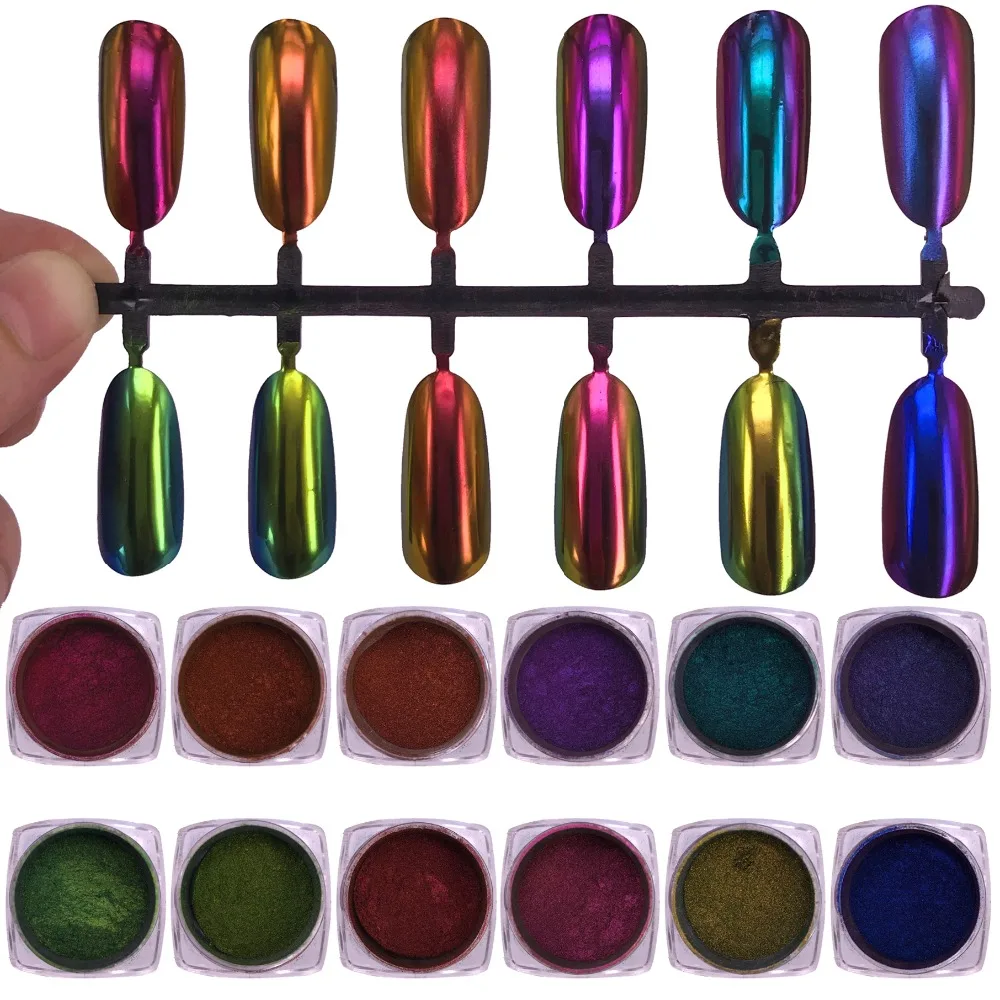 

0.5g DIY Nail Dust Optical Chameleon Nail Mirror Powder Chrome Pigment Dust Glitters Manicure Decor