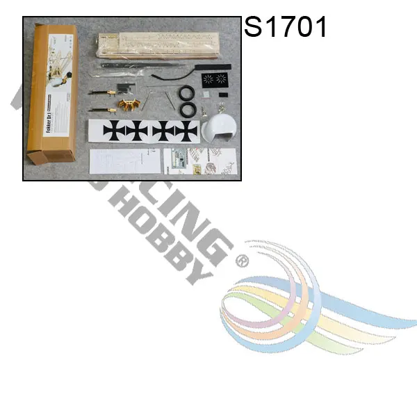 Balsawood модель самолета лазерная резка электрическая мощность Fokker 770 мм размах крыльев строительный комплект деревянная модель/деревянный самолет - Цвет: S1701