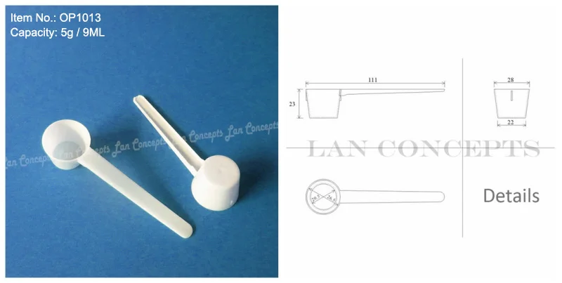 5g 9ml plastic measuring spoon PP scoop a