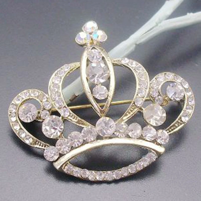 

Crown Brooch Alloy Crystal Brooch Pin Jewelry Clothing Female Accessories Gift