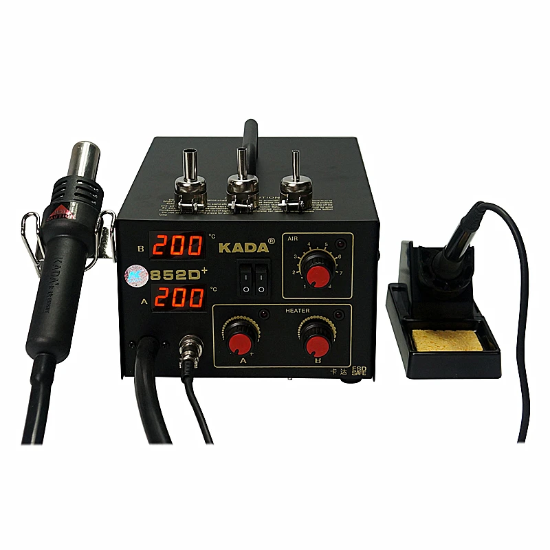 KADA 852D+ SMD ремонт системы BGA паяльная станция горячего воздуха пистолет и паяльник 2 в 1