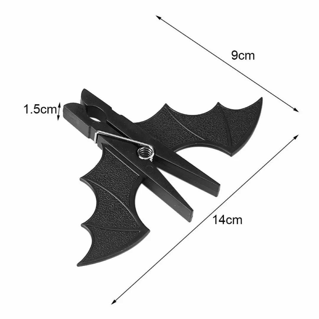 2pcs/pack Plastic Bat Clothes Pegs Clothespin Laundry Hangers Photo Paper Memo Note Clip Clamp for Home Decor