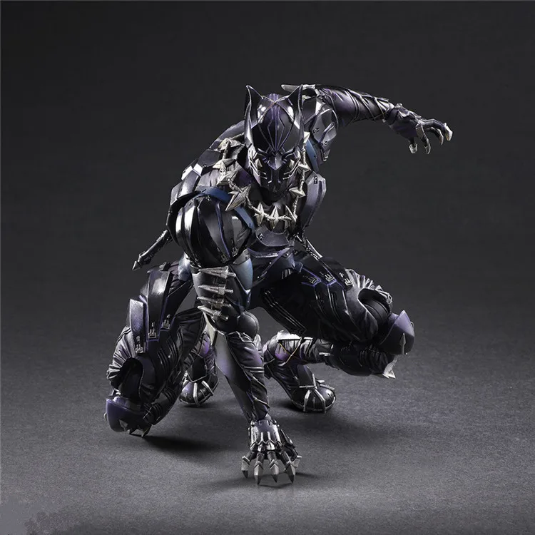 

PLAY ARTS 27cm Marvel Avengers Black Panther Super Hero PVC Action Figure Model Toy