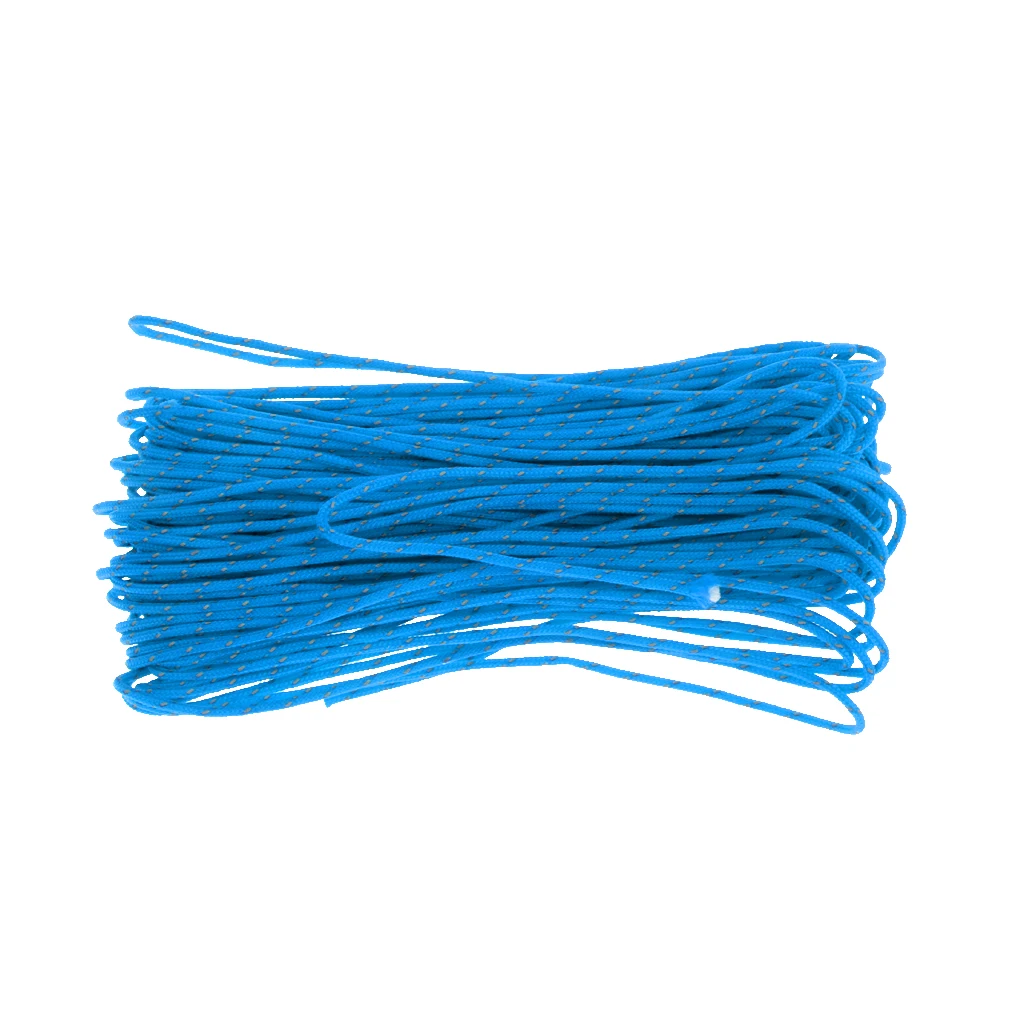 20M 1.8MM Camping Tent Awning Reflective Guyline Rope Runners Cord - Blue