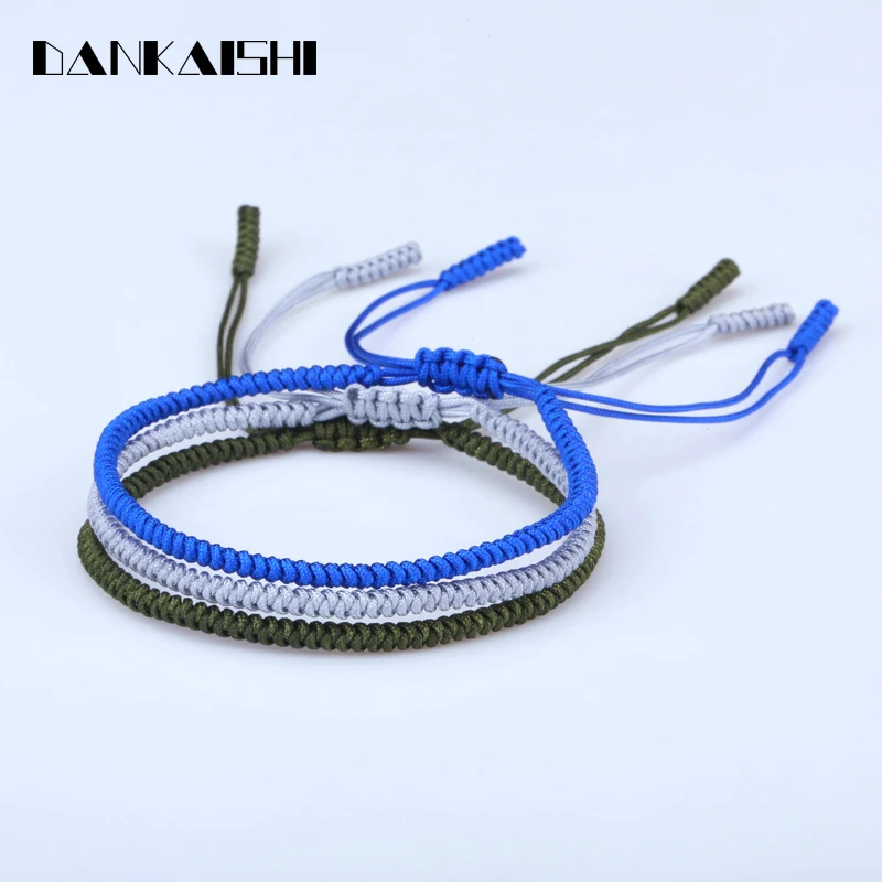 Dankaishi 2018 Multi Color Tibetan Buddhist Bracelets Handmade Knots Lucky Rope Bracelet Size Adjustable Buddha DKSFZ130 | Украшения и