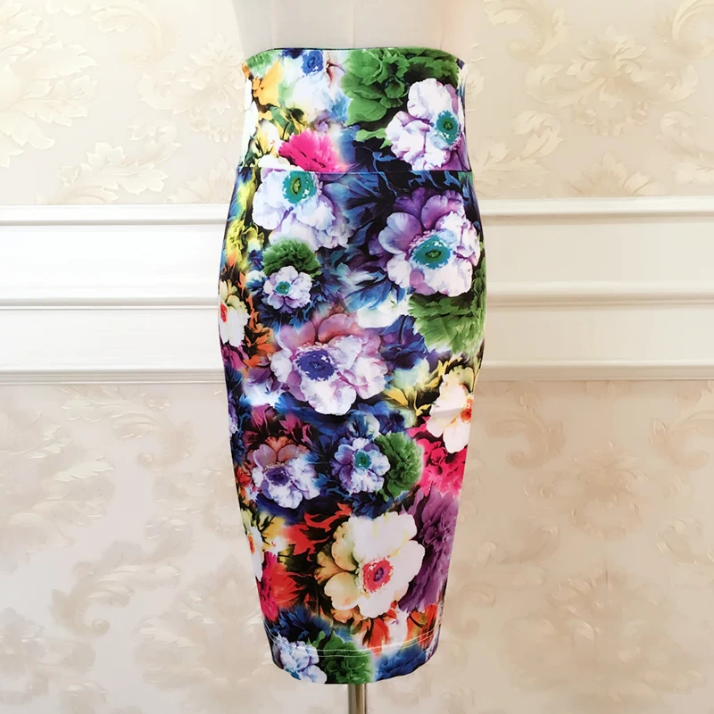 

Ladies Sexy Sheath Half Skirt 2013 Pink Doll New Arrival Vintage Flower Print Slim Pencil Skirt