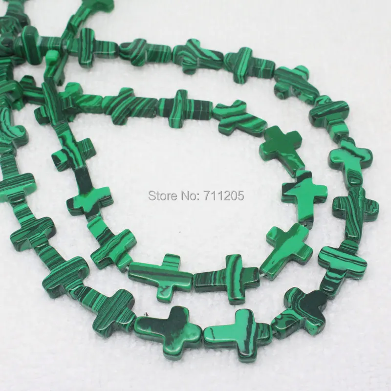 

Wholesale Man-Made 12x15mm Green Malachite Cruciform loose beads 15"/38cm, For DIY Jewelry Making ! can mixed wholesale !