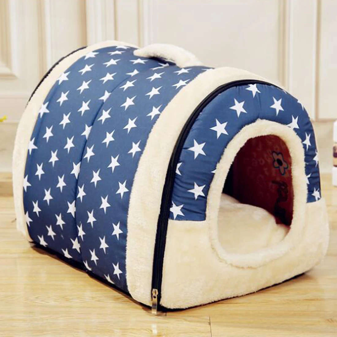 

2018 Multi functional Dog House Nest With Mat Foldable Pet Dog Bed Cat Bed House For Small Medium Dogs Travel Pet Bed Bag
