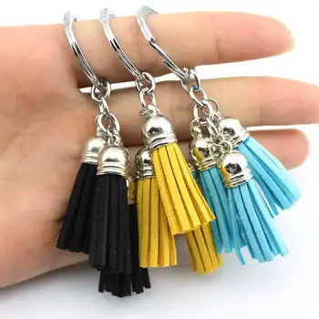 

Free Shipping KC0001 Fashion Colorful Velvet Tassels Women Keychain Bag Pendant Pompom Car Key Chain Accessories Key Ring
