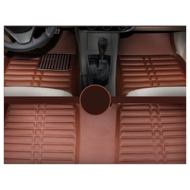 lsrtw2017 car styling fiber leather car internal floor mat rug for