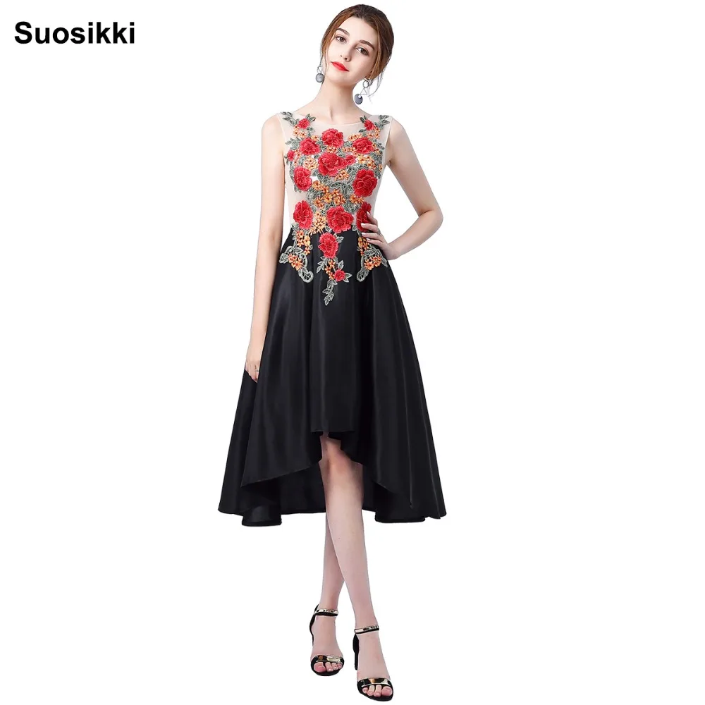 

Suosikki Short front long back evening dresses New design embroidery high low formal prom party gown robe de soiree