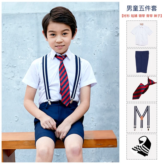 2019 new children cotton japanese korean student school uniforms set