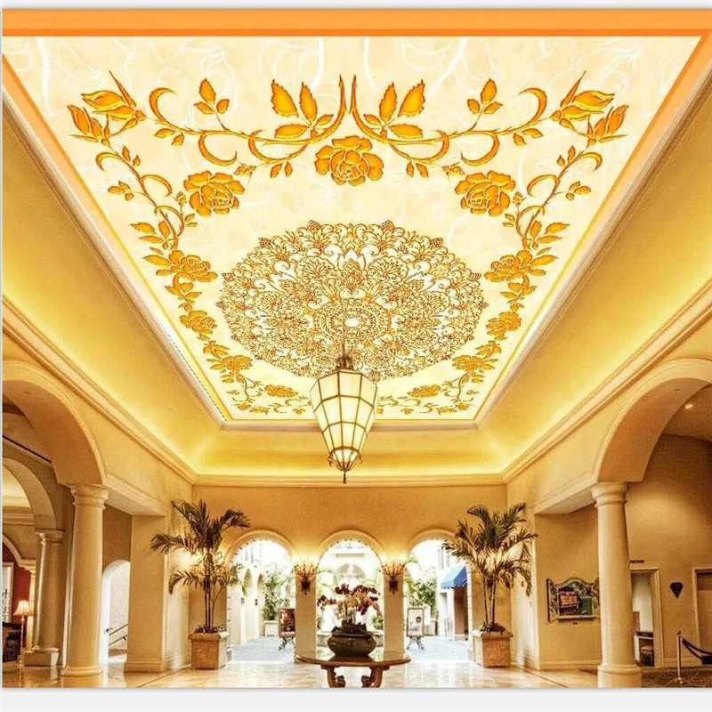 Beibehang Custom Wallpaper Large High End Hand Painted Rose Carpet