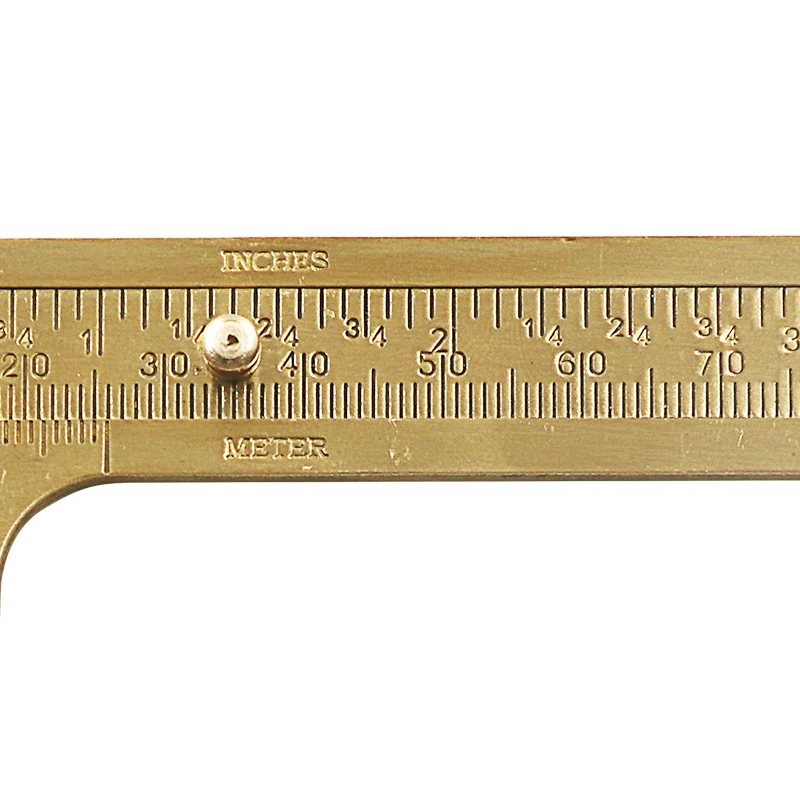 Высокое качество измерительный инструмент карманный 0-80 мм мини латунный скользящий Калибр штангенциркуль