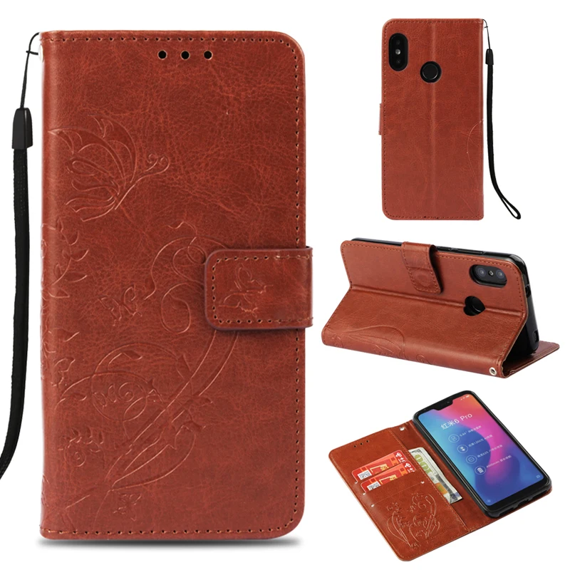 

Fashion Butterfly Leather Flip Cover Case For Xiaomi Redmi 6 Pro 6A 6 Note 5A Prime 5 Pro Note 4 Global Version 4X Pro 4A Case