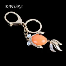 2 colors Fashion rhinestone cut fish pendant quality chic Car key chain ring holder Jewelry for women.