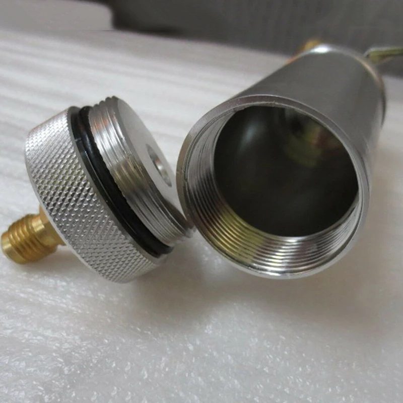 1/4SAE 134a 2 унций масляный инжектор R134A R12 R22 1/4 sae запорный адаптер Инжектор красителя 600-3000PSI автомобиль A/C AC масло и краситель Инструмент для инъекций